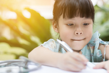 Child playing doctor