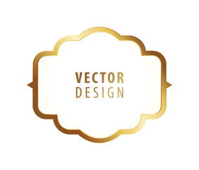 High Quality Luxury Frame on White Background . Vector Isolated Illustration
