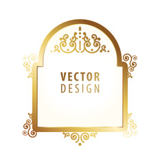 High Quality Luxury Frame on White Background . Vector Isolated Illustration