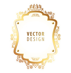 High Quality Luxury Frame on White Background . Vector Isolated Illustration