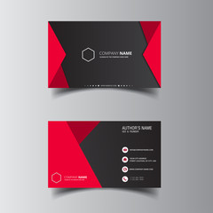 Vector design formal red modern business card