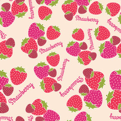 Strawberry pattern and yellow background