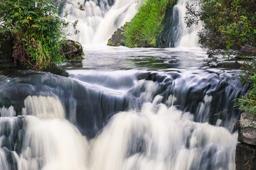 Obraz premium Flowing river at spring day in Finland