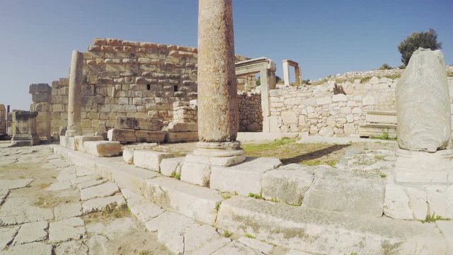 Turkey ancient Roman ruins. Built around 6000 BC. Ancient Christian church.