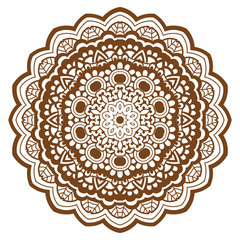 Round brown mandala.