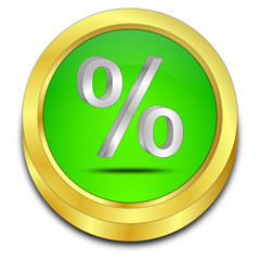 Discount button - 3D illustration