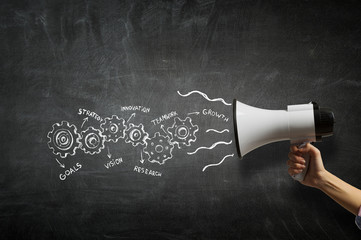 Make your announcement. Mixed media