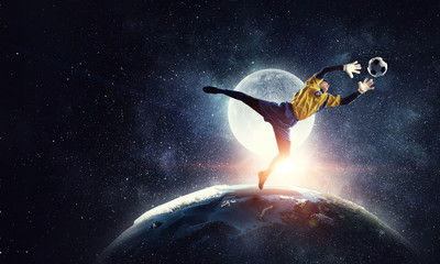 It is game time. Mixed media