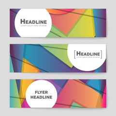 Naklejka premium Abstract vector layout background set. For art template design, list, front page, mockup brochure theme style, banner, idea, cover, booklet, print, flyer, book, blank, card, ad, sign, sheet,, a4