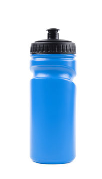 Plastic sport water bottle isolated