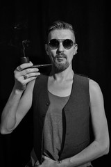 Portrait of a man wearing  sunglasses