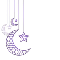 Ramadam Kareem moon and star illustration