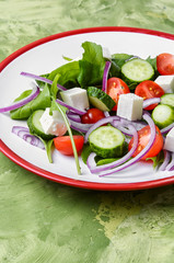 vegetarian spring salad with
