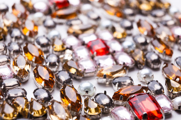 Colorful gemstones variety background