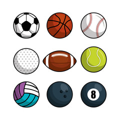 sport balls isolated icon vector illustration design