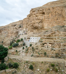 Fototapeta na wymiar The Wadi Qelt, Monastery of St. George in Israel