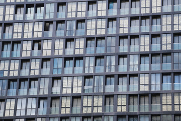 Glass of Business tall buildings vintage color.