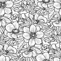 Graphic anemones pattern