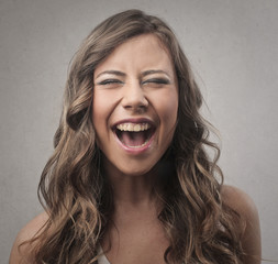 Young woman laughing