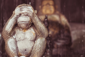 Monkey statue and this Buddhist concept of see no evil