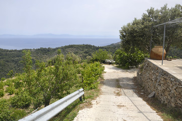 Chemin de randonn&eacute;e entre Vourliotes et Manoletes (Samos)