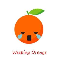 Banner Orange Emotions. Vector illustration.
