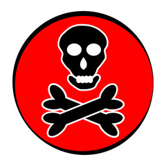 Symbol for marking toxic poisoning. vector illstration.