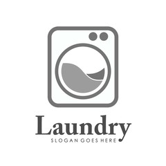 Unique and creative laundry logo design vector