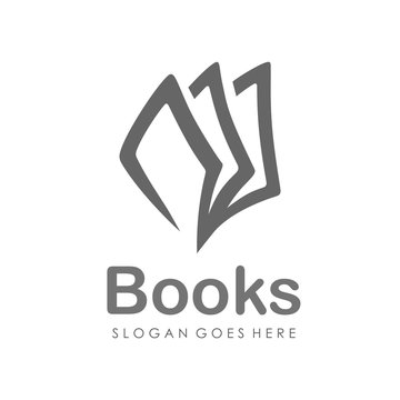 Book logo design vector