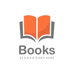 Book logo design vector