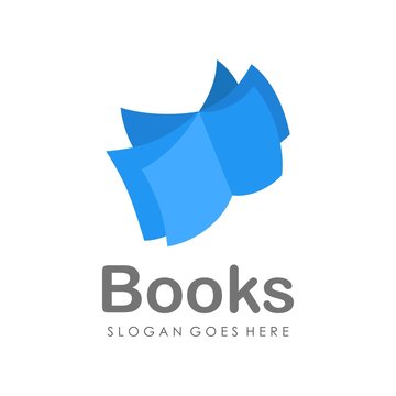 Book logo design vector