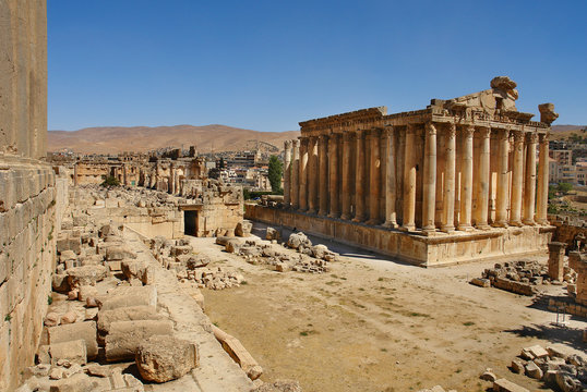 The Temple of Bacchus in Baalbek, Lebanon
