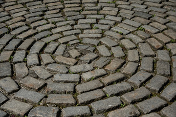 A circle of stone bricks