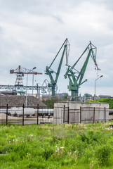 Fototapeta na wymiar Shipyard crane