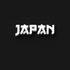 3D RENDERING WORDS 'JAPAN' ON PLAIN BACKGROUND