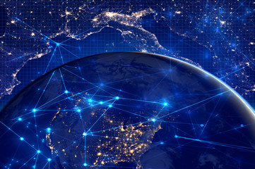 blue earth global networking Element of this image furnished by NASA