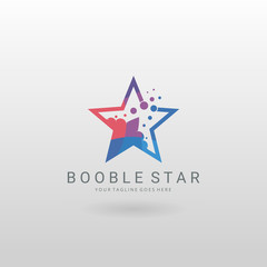 Multicolored Star logo template.