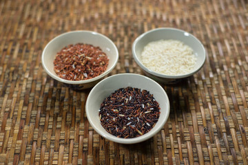 Rice in bowls.