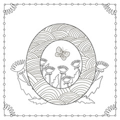 Alphabet coloring page.