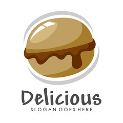 Macaroon illustration logo design vector