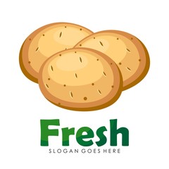 Potato illustration logo design vector