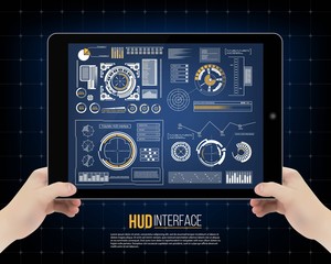 Abstract future, concept vector futuristic blue virtual graphic touch user interface HUD. For web, site, mobile applications isolated on background, techno, online design, business, gui, ui, kit, hud