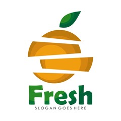 Orange logo design illustration vector