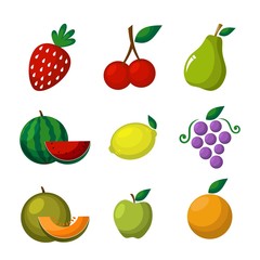 Fruit logo design collection
