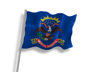 Drapeau du Dakota du Nord (USA) en qualité vectorielle 