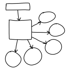 Hand of businessman drawing graphics a symbols geometric shapes graph to input information concept.