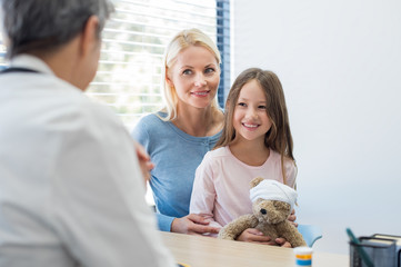 Family at pediatrician