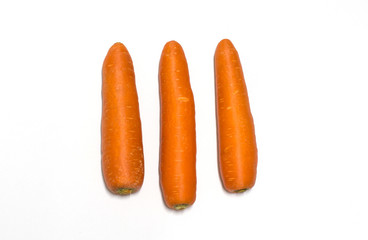 Carrot vegetable on white background.