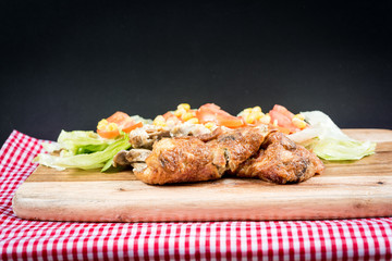 omelet with ham tomato and green salad