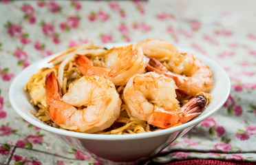 fried noodle asian food on the table